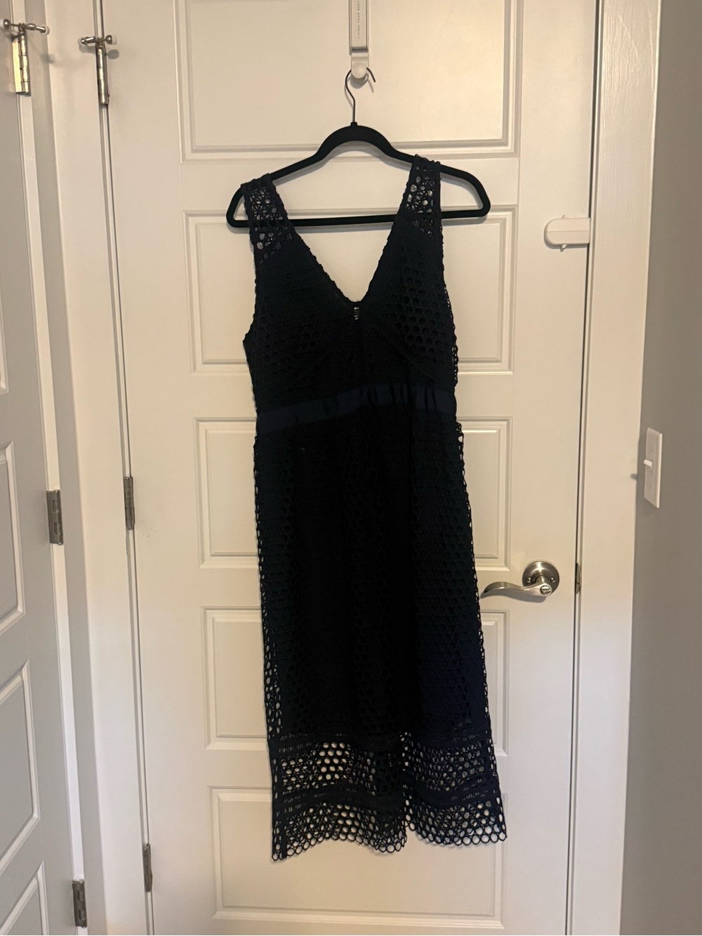 Abercrombie & Fitch Navy Crochet Midi Dress
